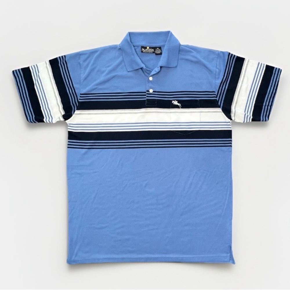 Platoon Executive Design Men XXL Polo Shirt Embroidered Pony Logo Short Sleeve